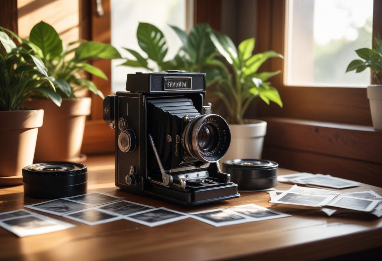 Fånga magiska ögonblick med film kamera 35mm illustration